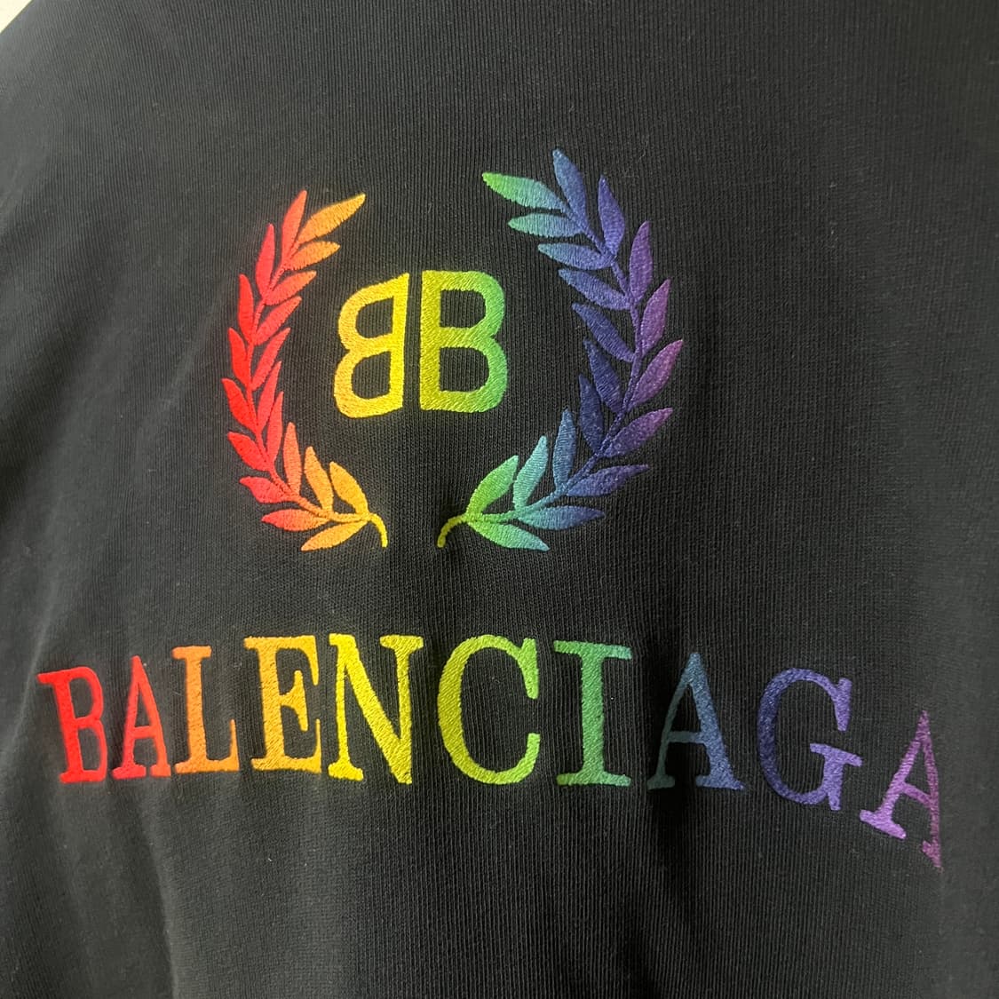 발렌시아가 레인보우 월계수 후드티 xl 상품이미지2