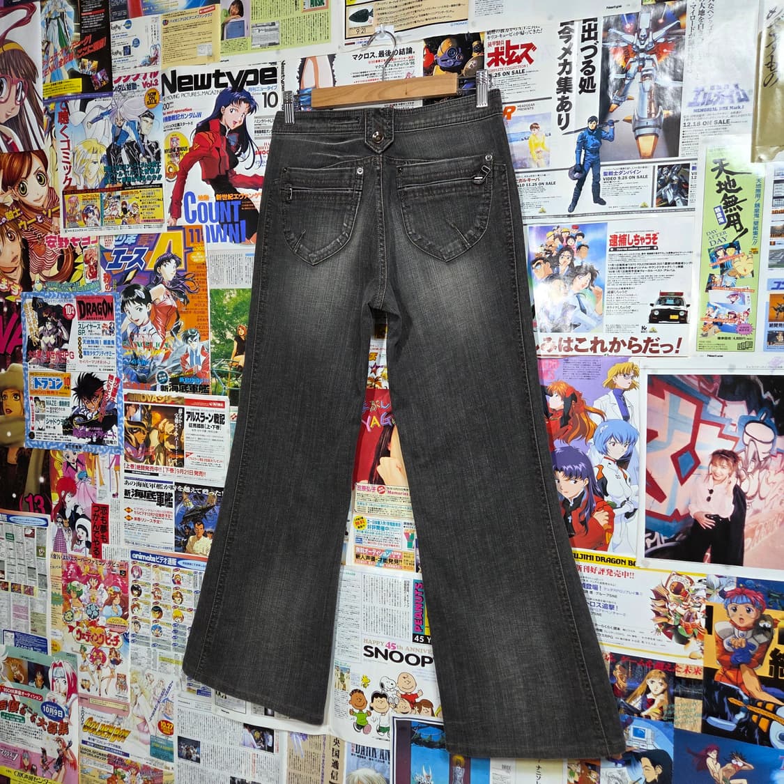 포켓 그레이 워싱 부츠컷 데님 팬츠 상품이미지1