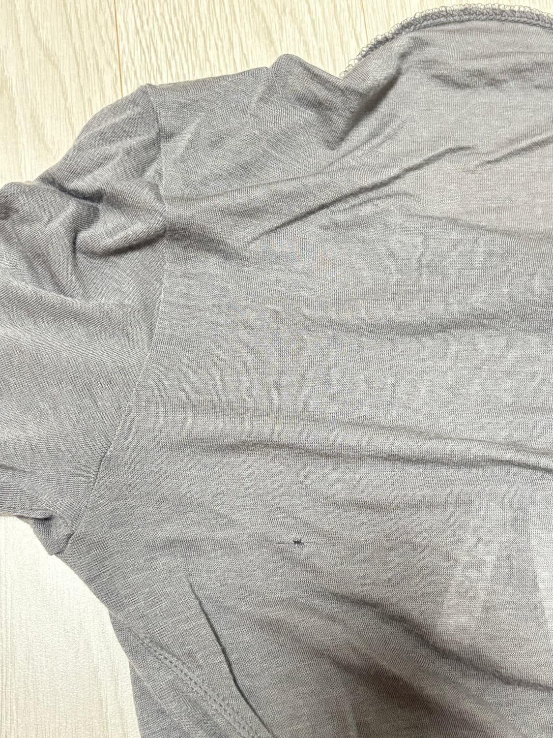 Curved Cut Layered Tee / Charcoal / 3사이즈 상품이미지5