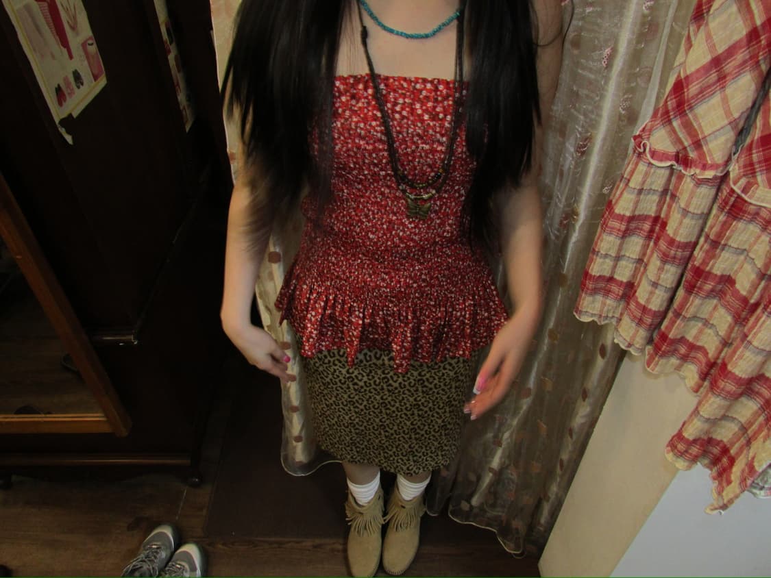 jpn vintage red dot tank top 상품이미지3