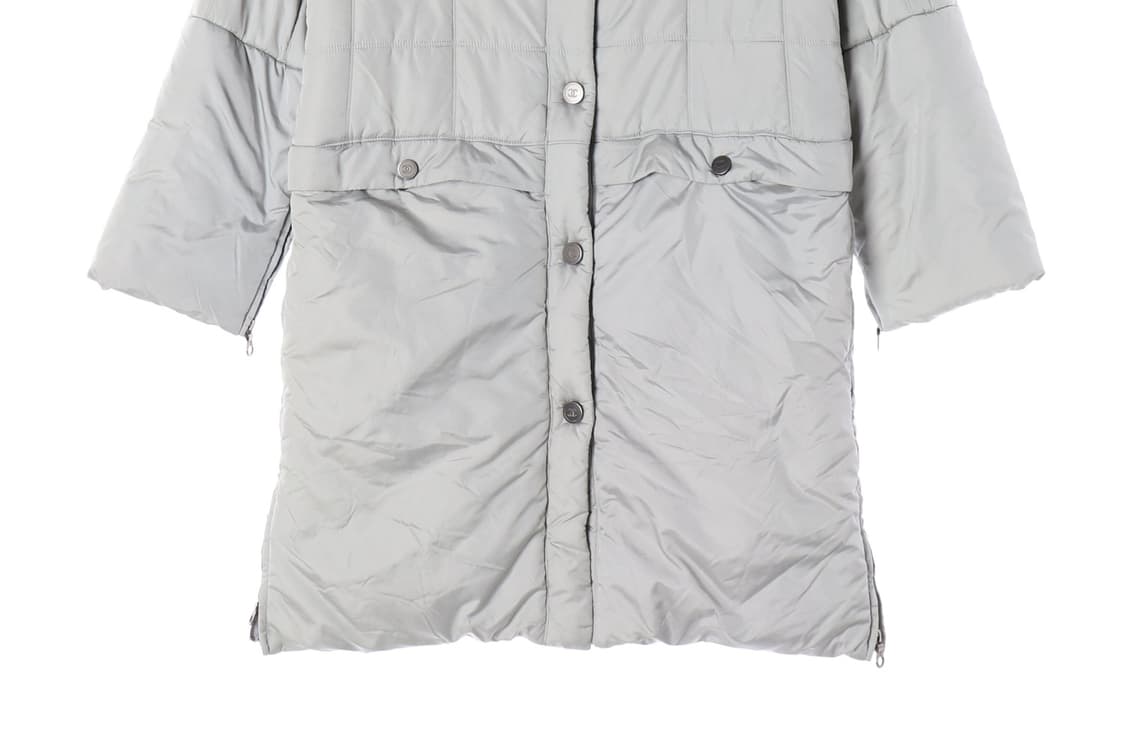 [M]샤넬 그레이 로고 버튼 양털 안감 롱 패딩 파카 점퍼
 상품이미지5