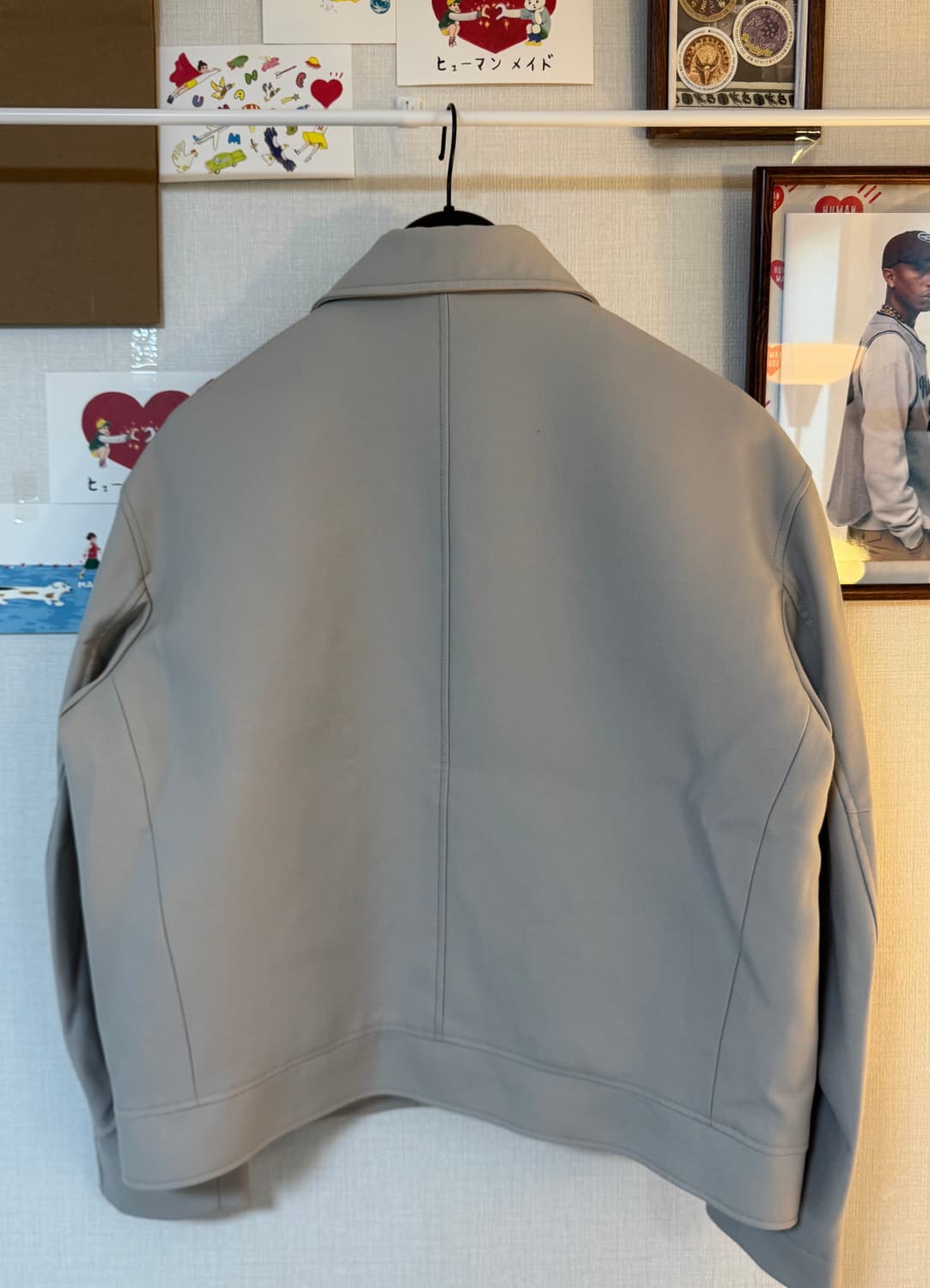 [S]COOR 쿠어 오버핏 울 크롭 블루종 자켓 크림 상품이미지7