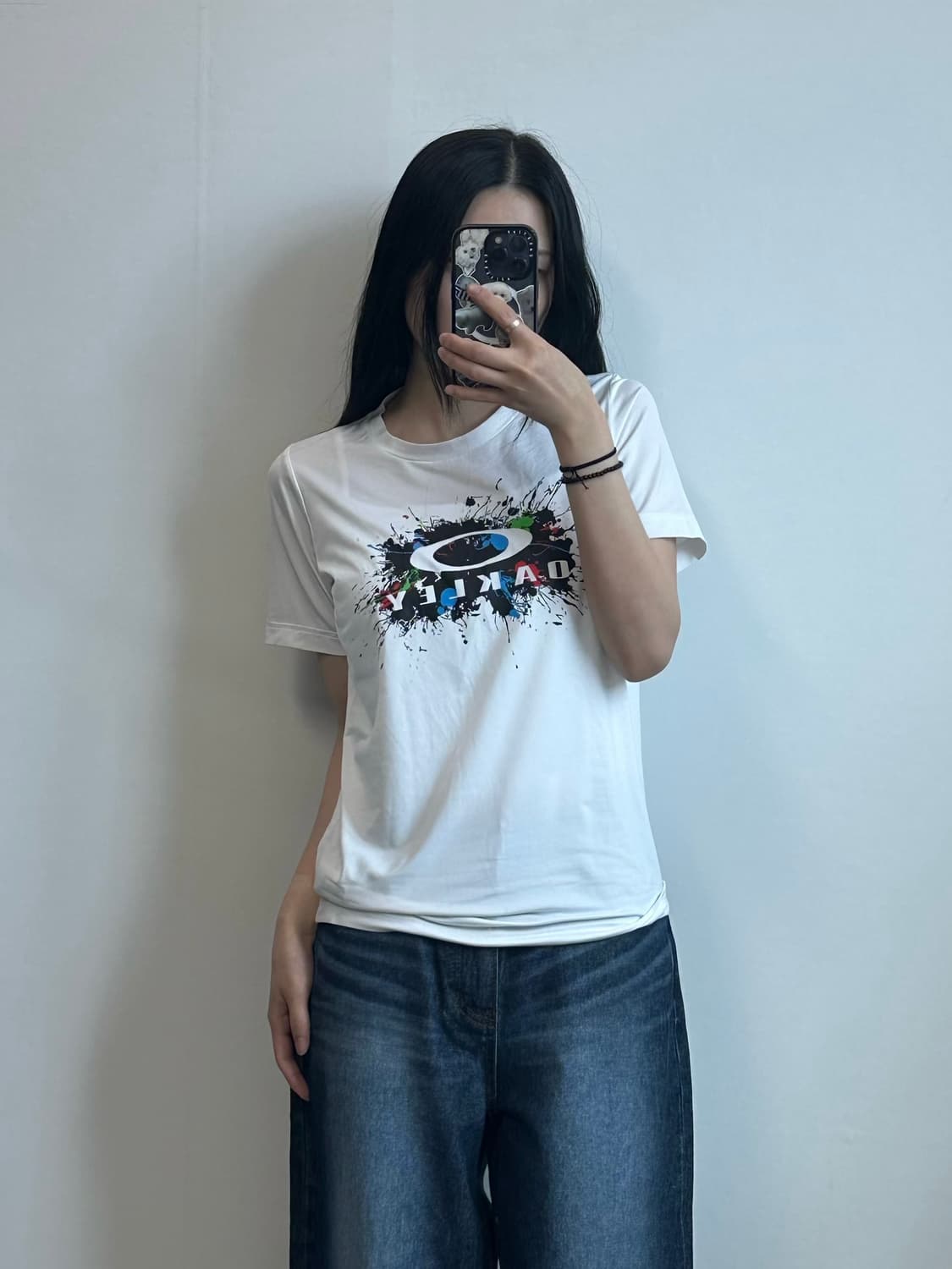 오클리 빅로고 화이트 반팔 티셔츠 상품이미지1