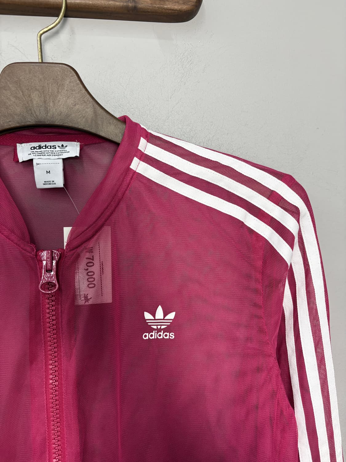 아디다스 오리지널 핫핑크 매쉬 시스루 트랙 자켓 A3683 상품이미지3