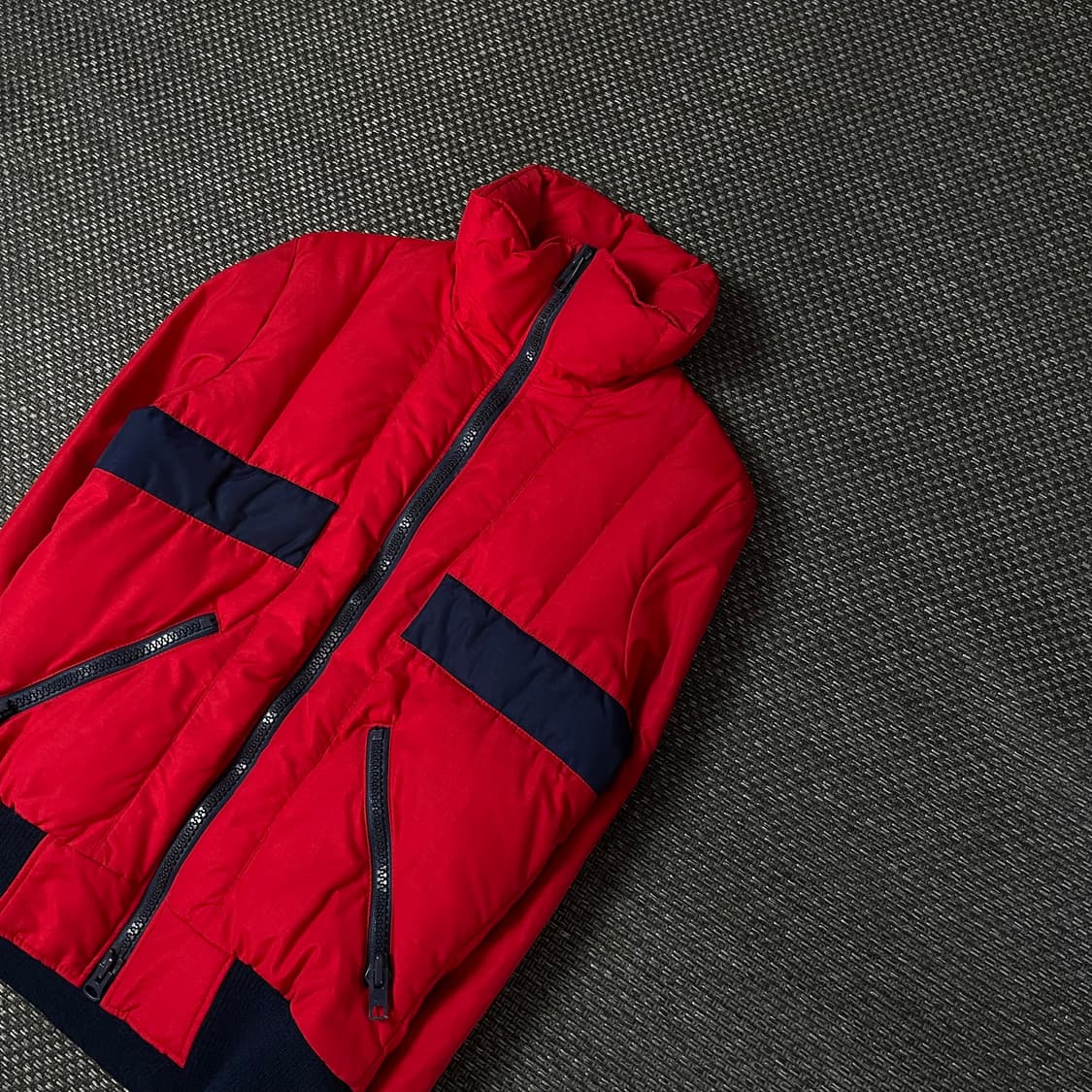 CB 스포츠 레드 나일론 폴리 패딩 점퍼 자켓 S 상품이미지4