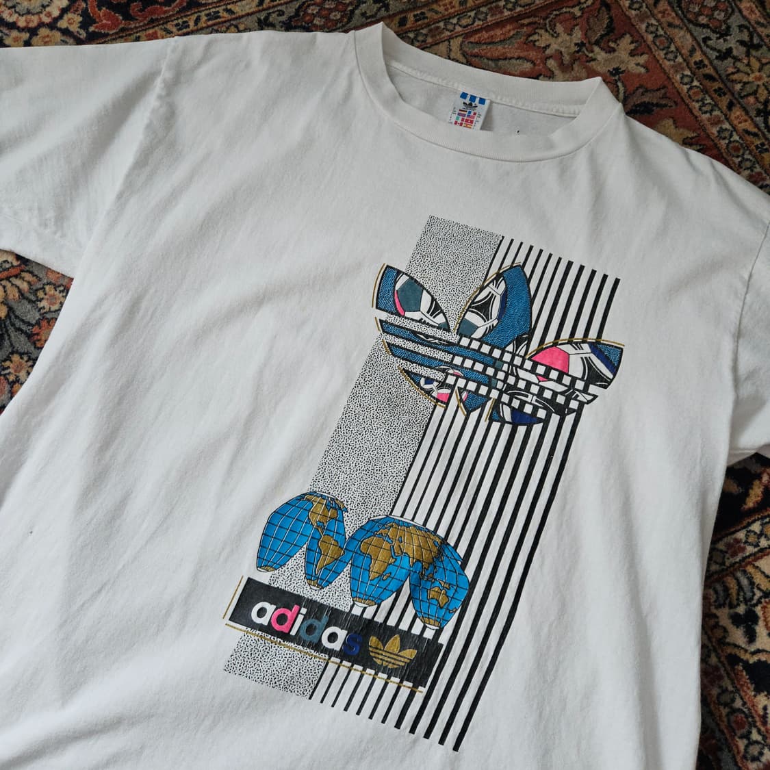 🌊90s USA made adidas trefoil Tee 싱글스티치 상품이미지3