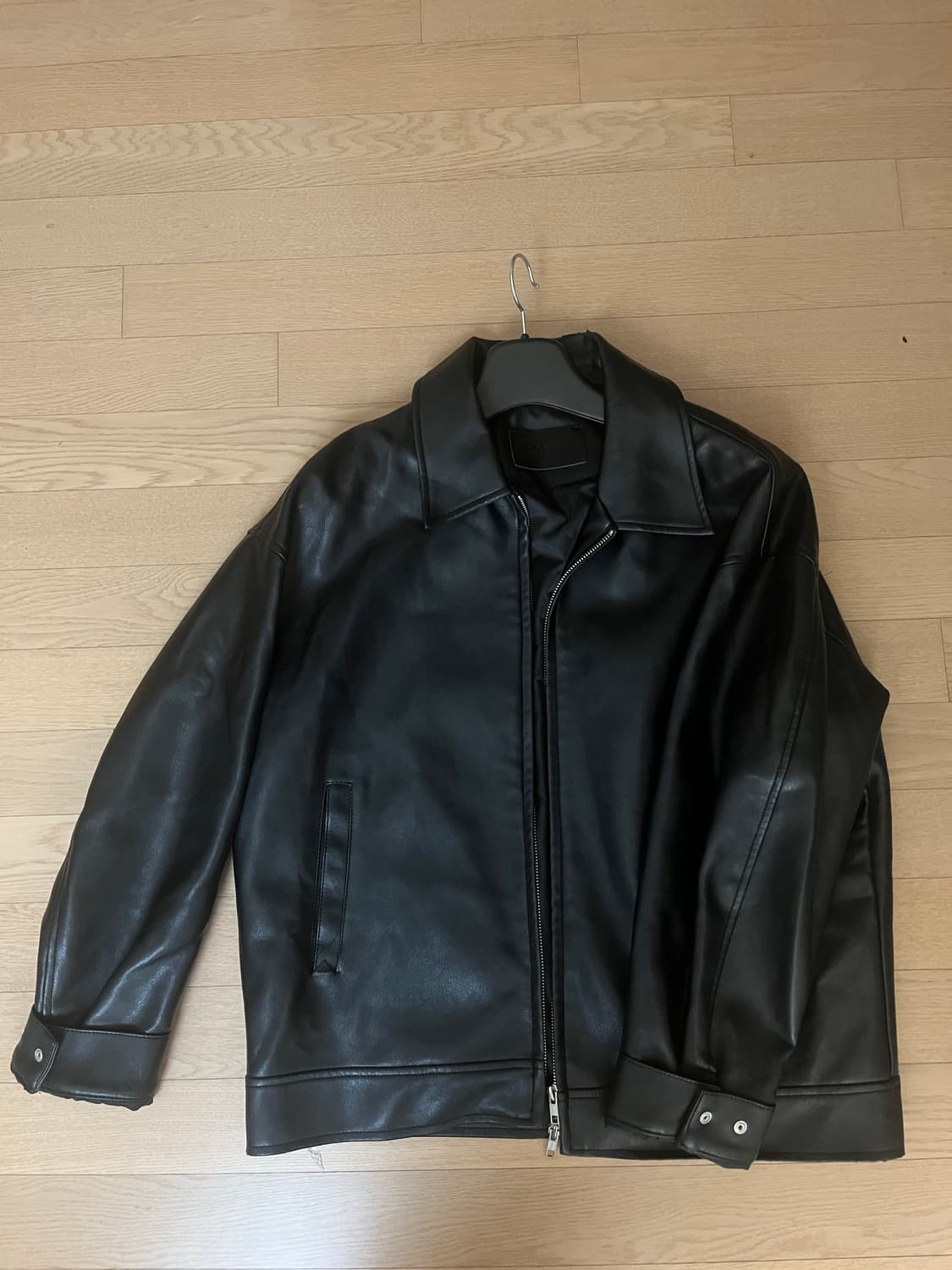 오버핏 투웨이 가죽자켓 상품이미지1