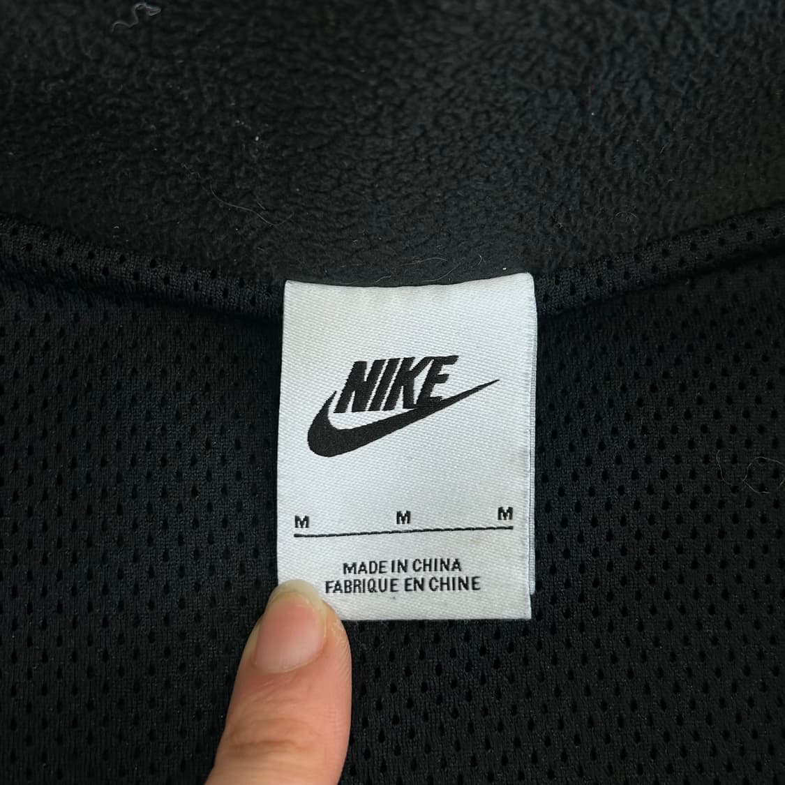 Nike 나이키 블랙 후리스 백 빅스우시 베스트 집업 상품이미지7