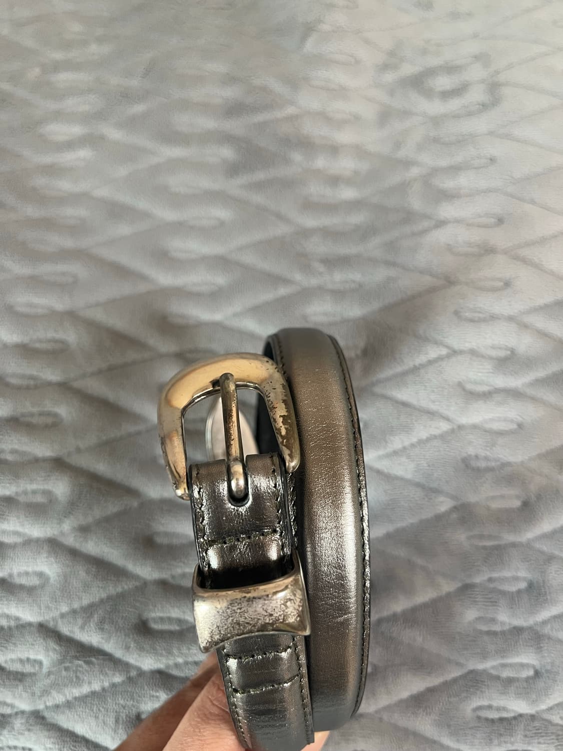 아워 레가시 2cm 벨트 쉐도우 크롬 레더 80 상품이미지2