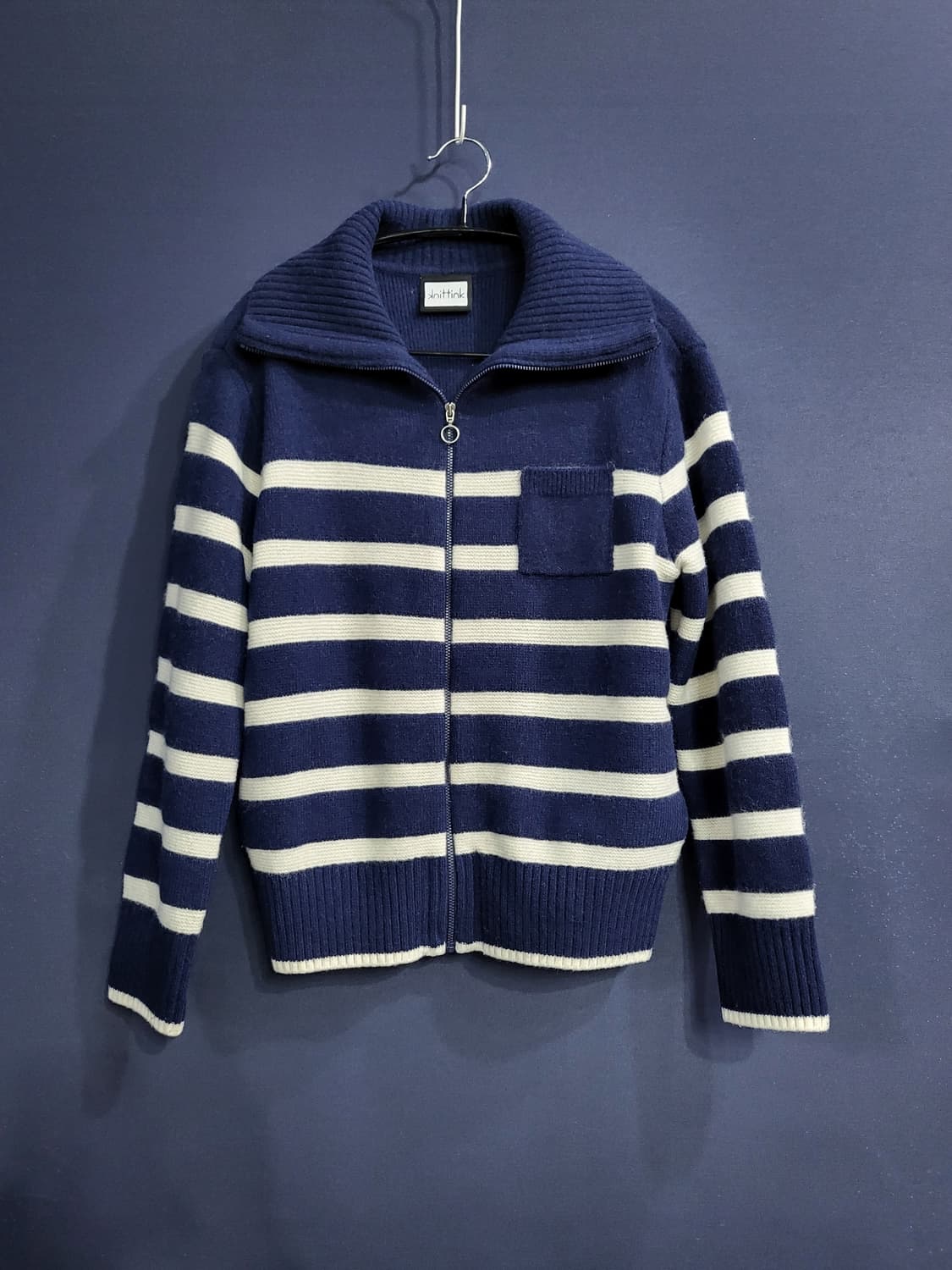 스트라이프 집업 가디건 상품이미지1