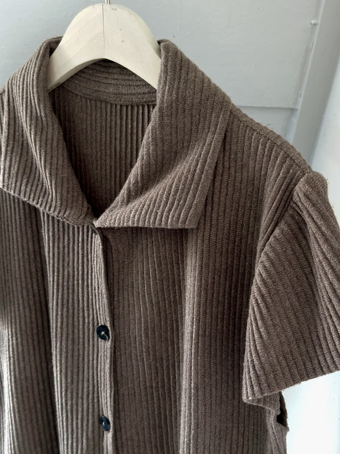 Design rib long knit jacket 상품이미지3