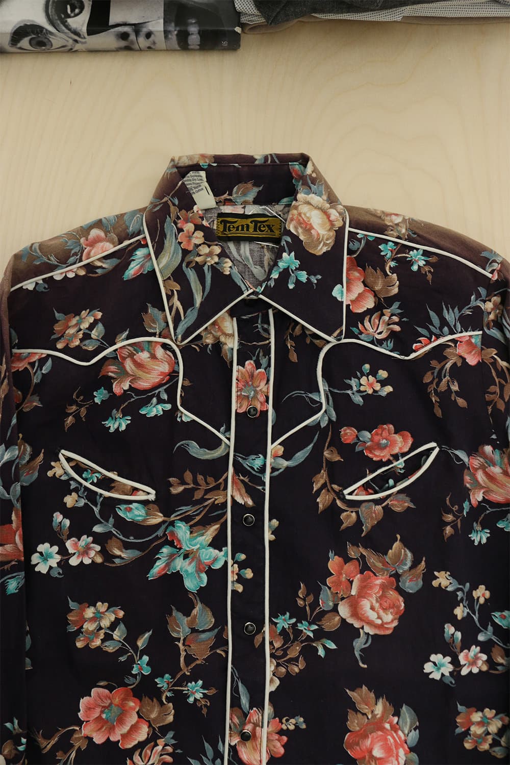 80s USA Tem Tex 웨스턴 셔츠  상품이미지5