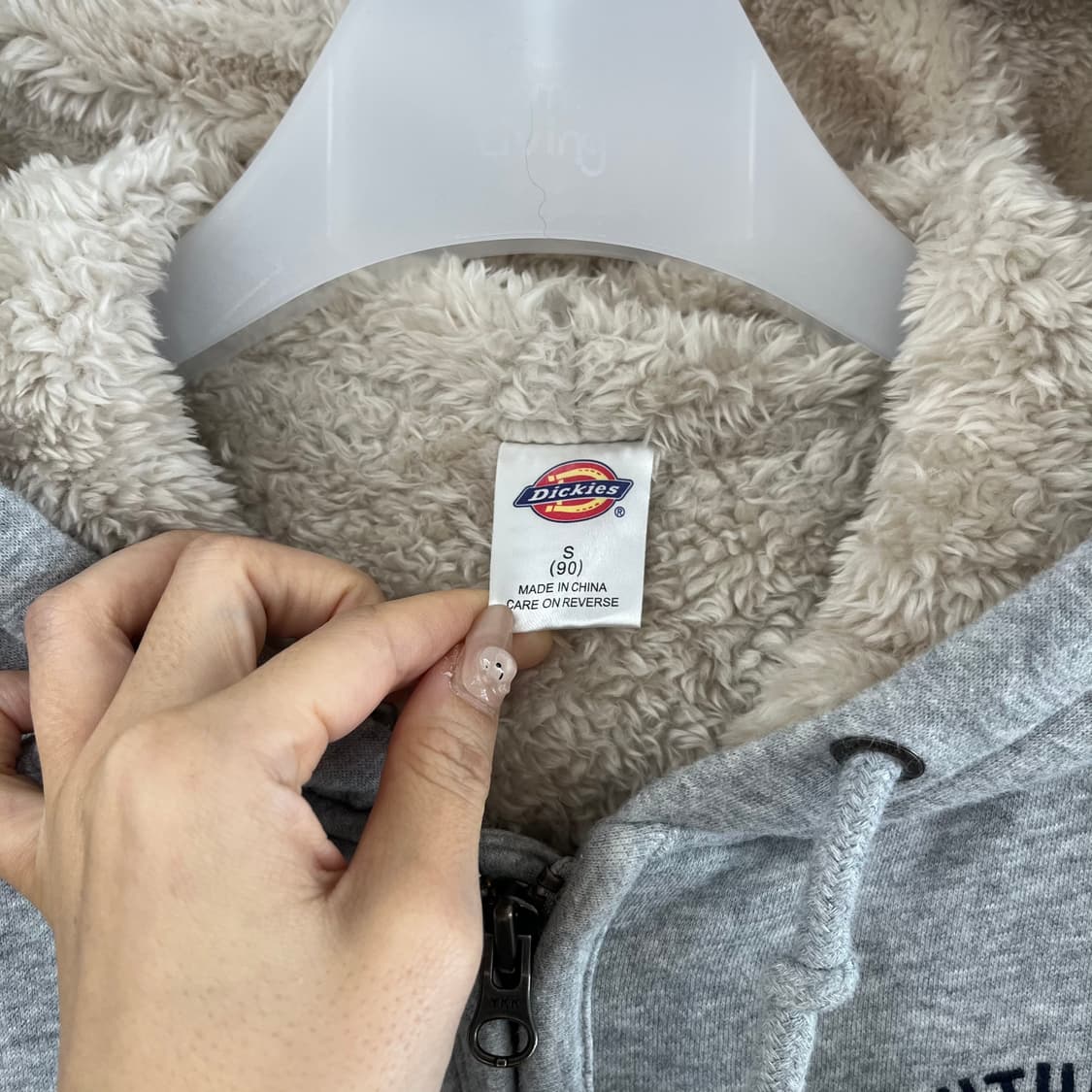 디키즈 보아털 안감 그레이 후드집업 상품이미지8