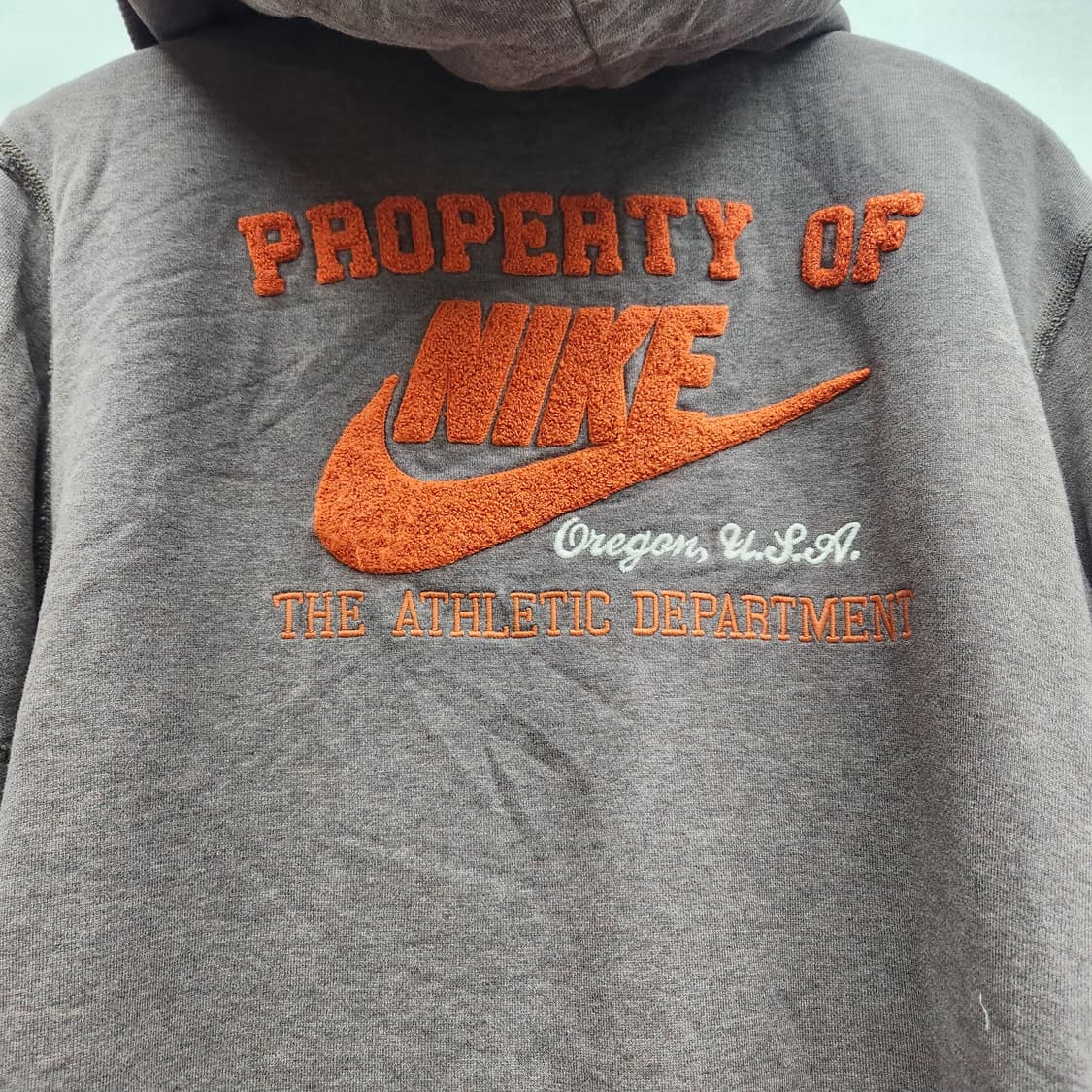 올드스쿨 나이키 스펠아웃 로고 투웨이 엘보패치 후드집업L(L)남여공용 상품이미지4