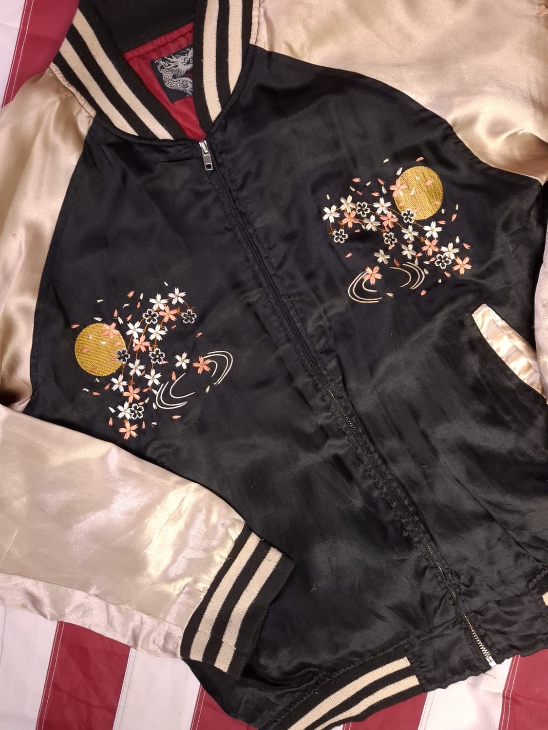 오리지날 재패니즈 벚꽃 자수 수베니어 스카잔 상품이미지4