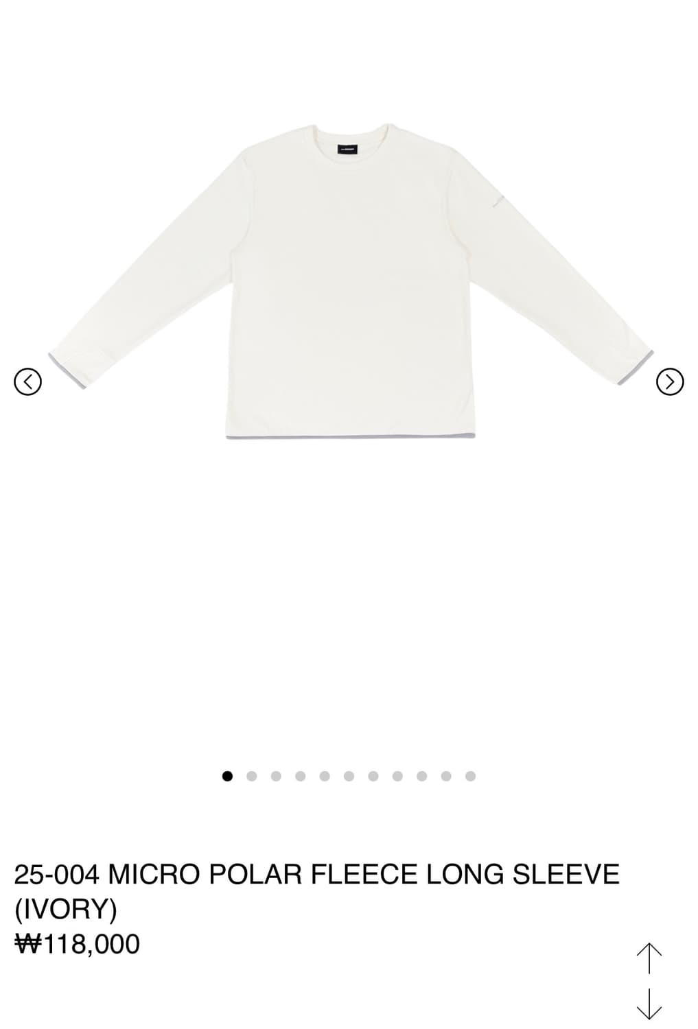 지초이 MICRO POLAR FLEECE LONG SLEEVE 상품이미지1