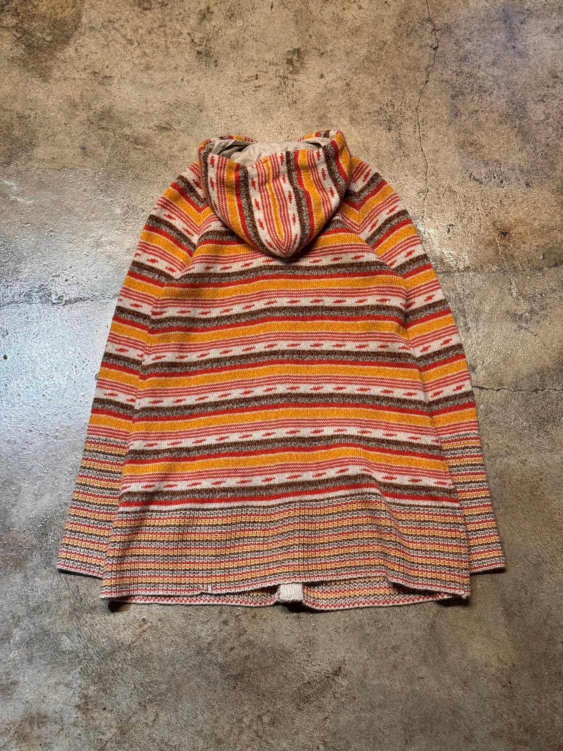 44-55 )CUBE SUGAR Multi-Stripe Knit Coat 상품이미지6