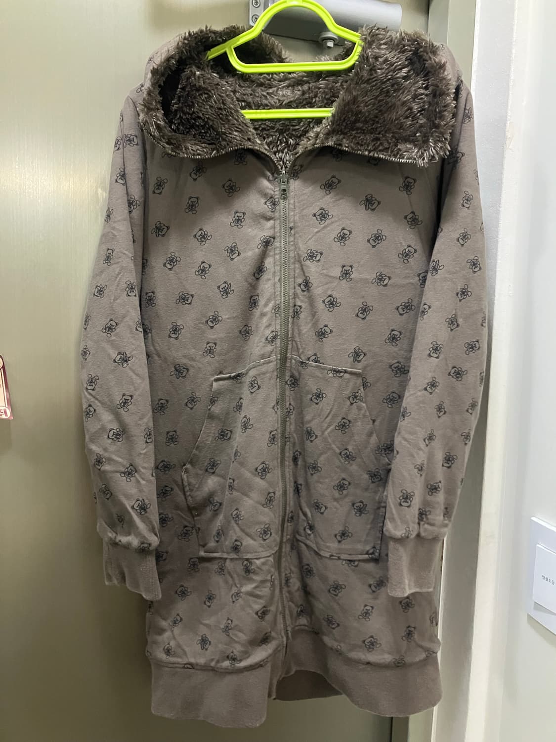 히스테릭글래머 퍽베어 브라운 후리스 상품이미지1