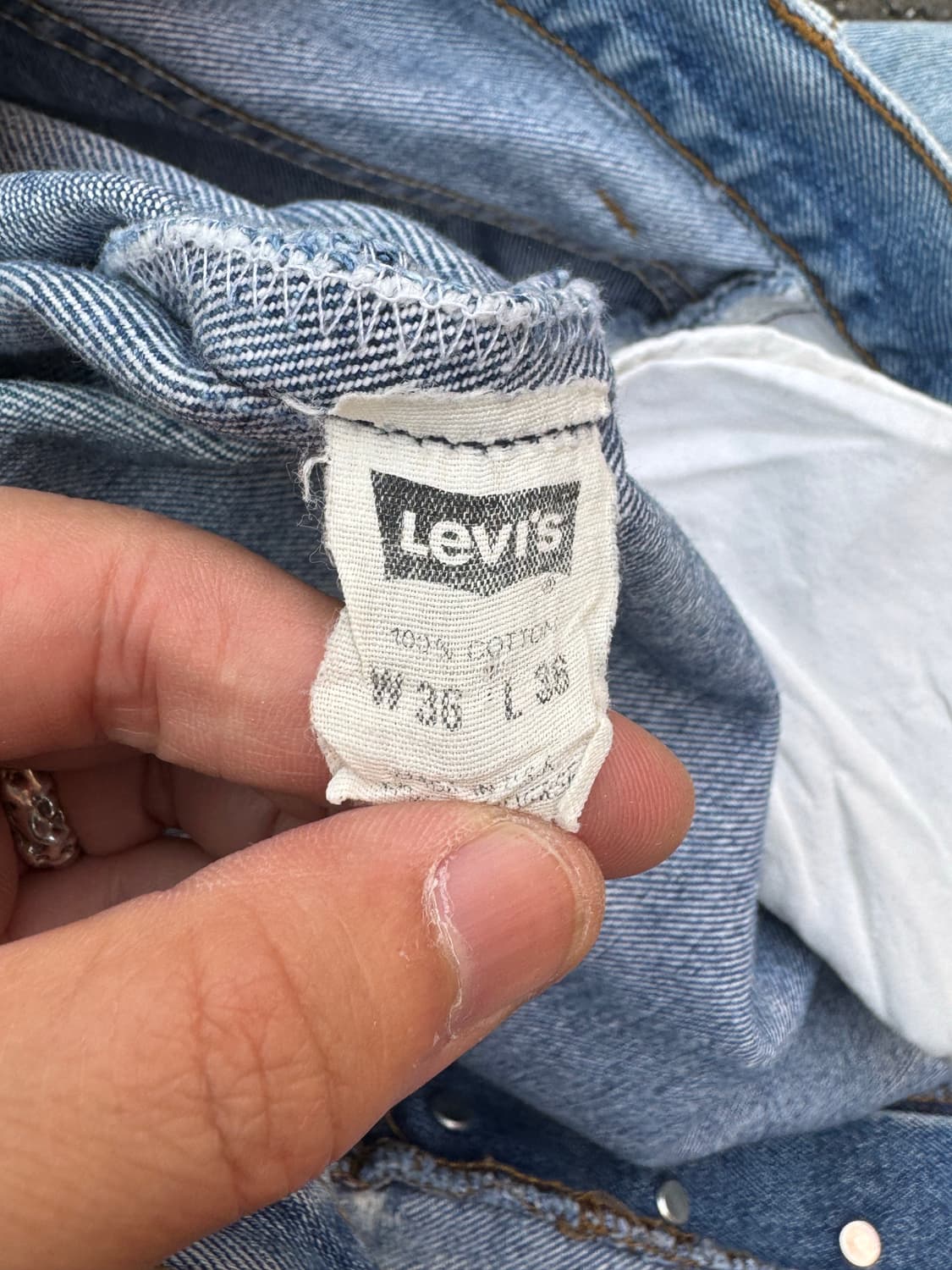90s 리바이스 501 데미지 워싱 데님팬츠 상품이미지7