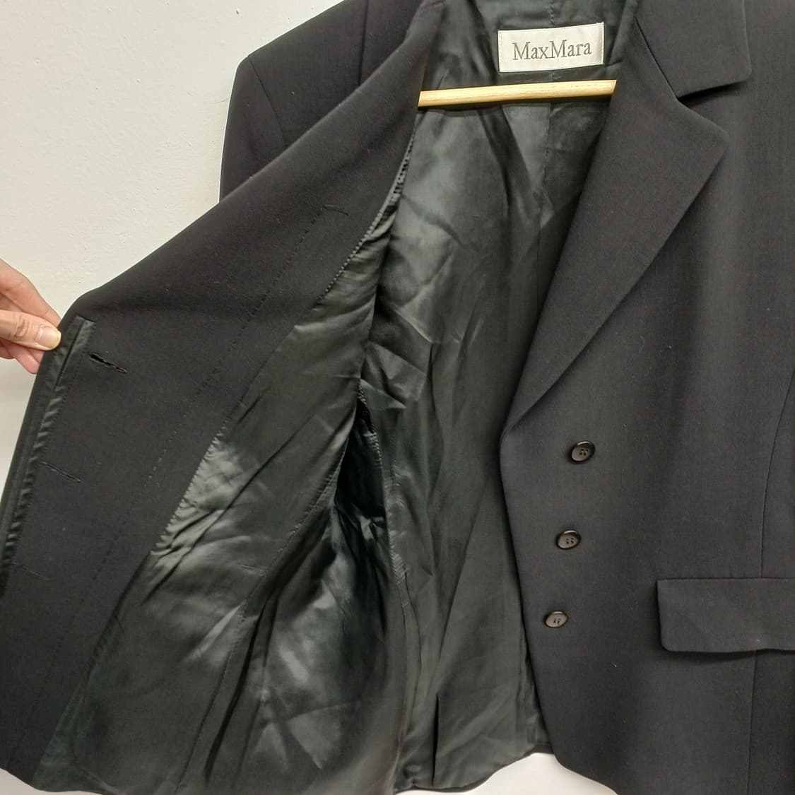 막스마라 블랙 울 싱글 자켓 55 상품이미지3