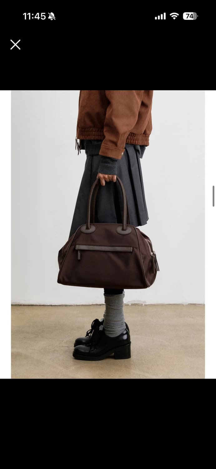 크리스틴프로젝트 투지퍼백 나일론 초코시럽(새상품) 상품이미지3