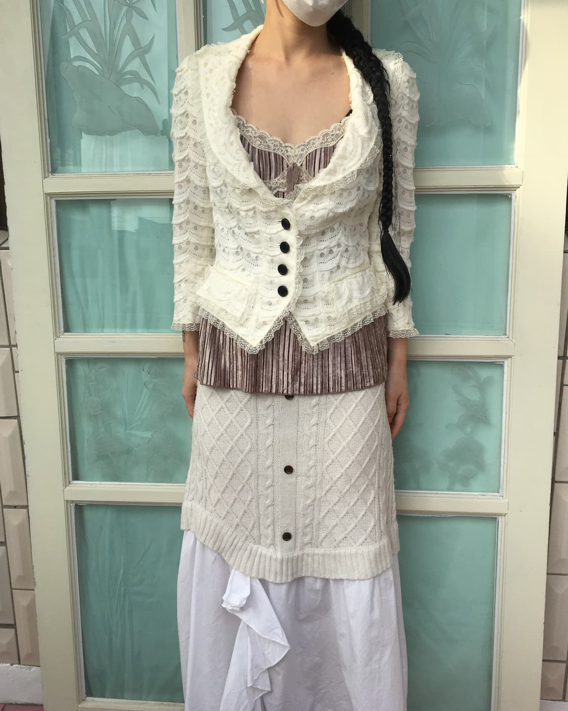 Lace trimming pattern jacket 상품이미지1