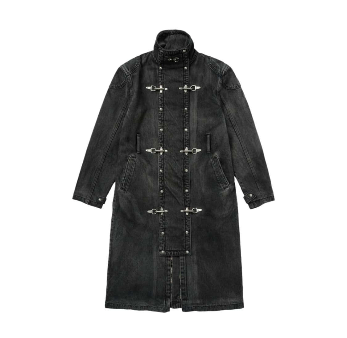 떠그 클럽 바이오 솔져 데님 트렌치 코트 블랙 상품이미지1