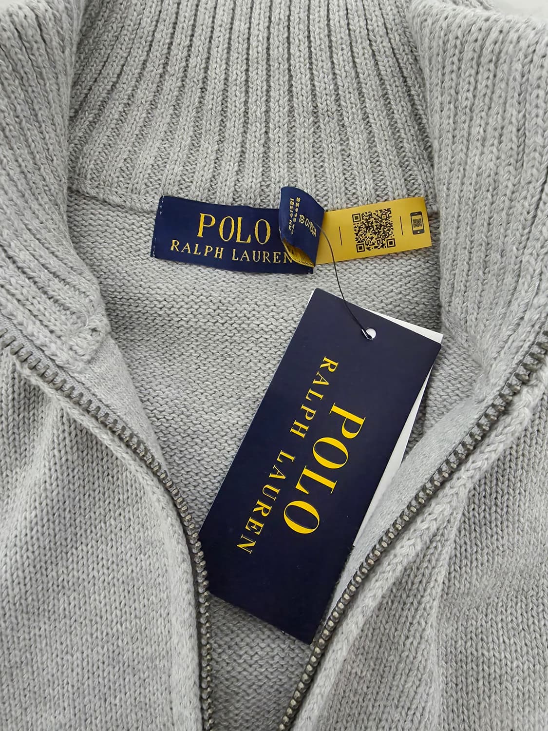 폴로 면 집업 그레이 L 상품이미지4
