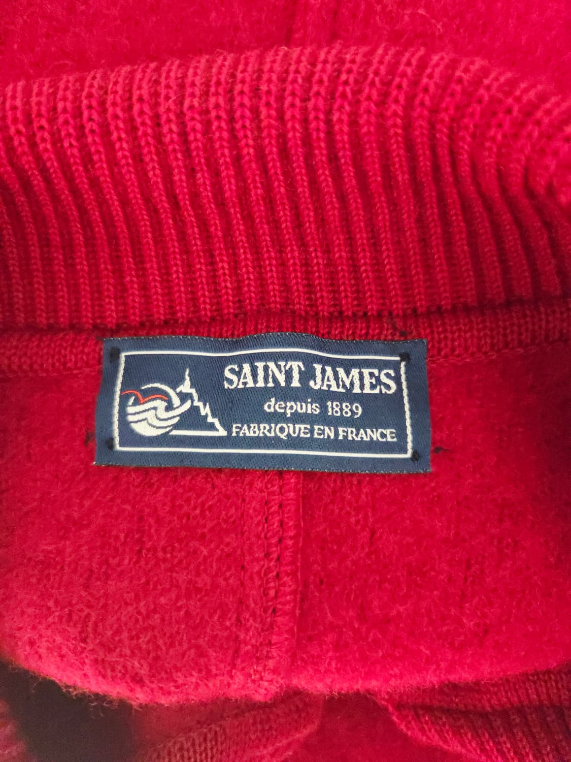 55~66. 세인트제임스 레드 배색 니트 가디건 상품이미지6