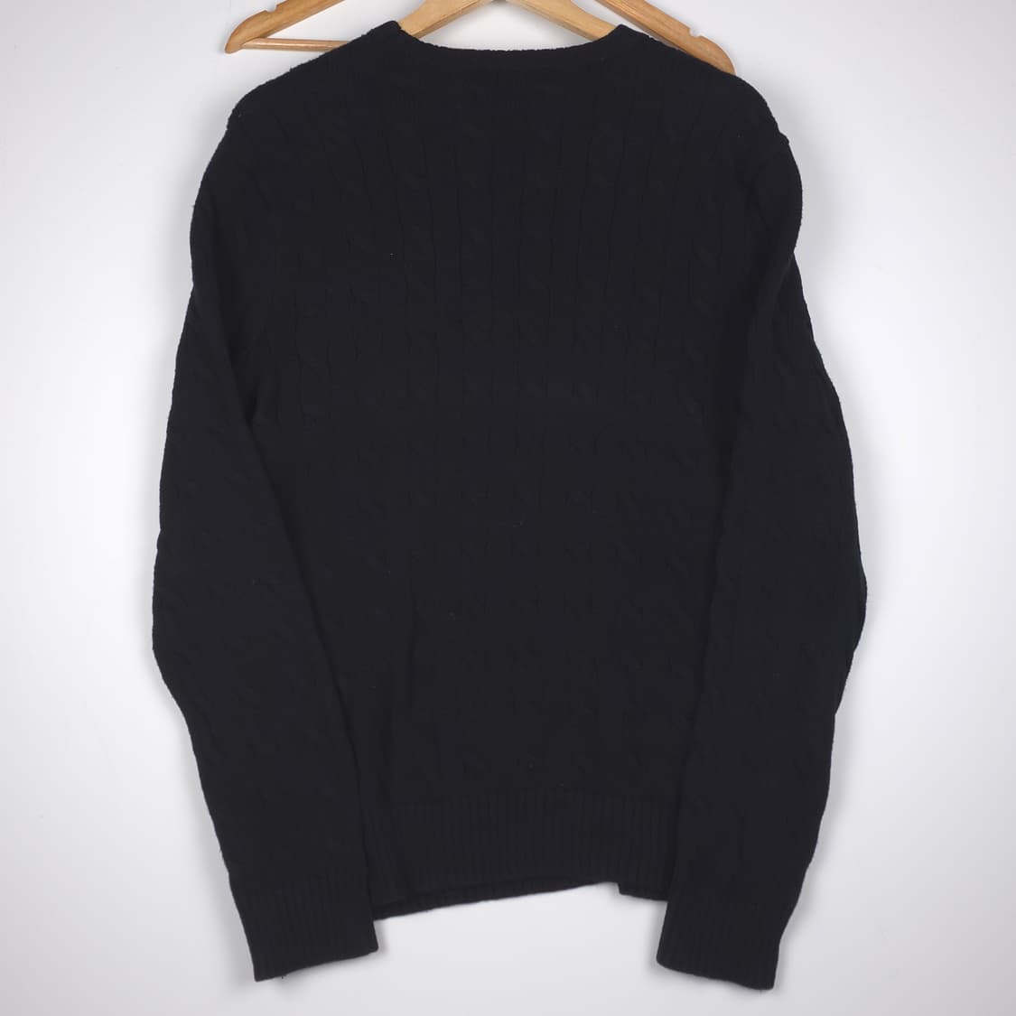 폴로 랄프로렌 코튼 케이블 니트 블랙 (L) 상품이미지6