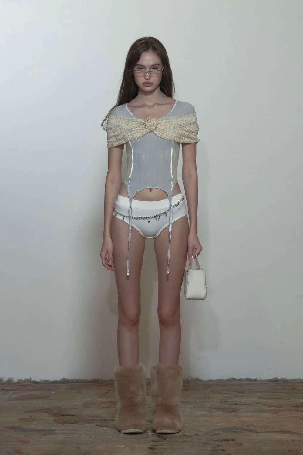 sculptor Corset U Neck Tee Ice 상품이미지2