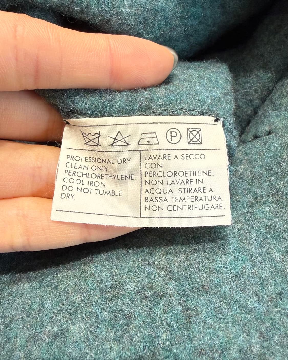 페라가모 그린블루 플라워 패치 3b 울 자켓  상품이미지9