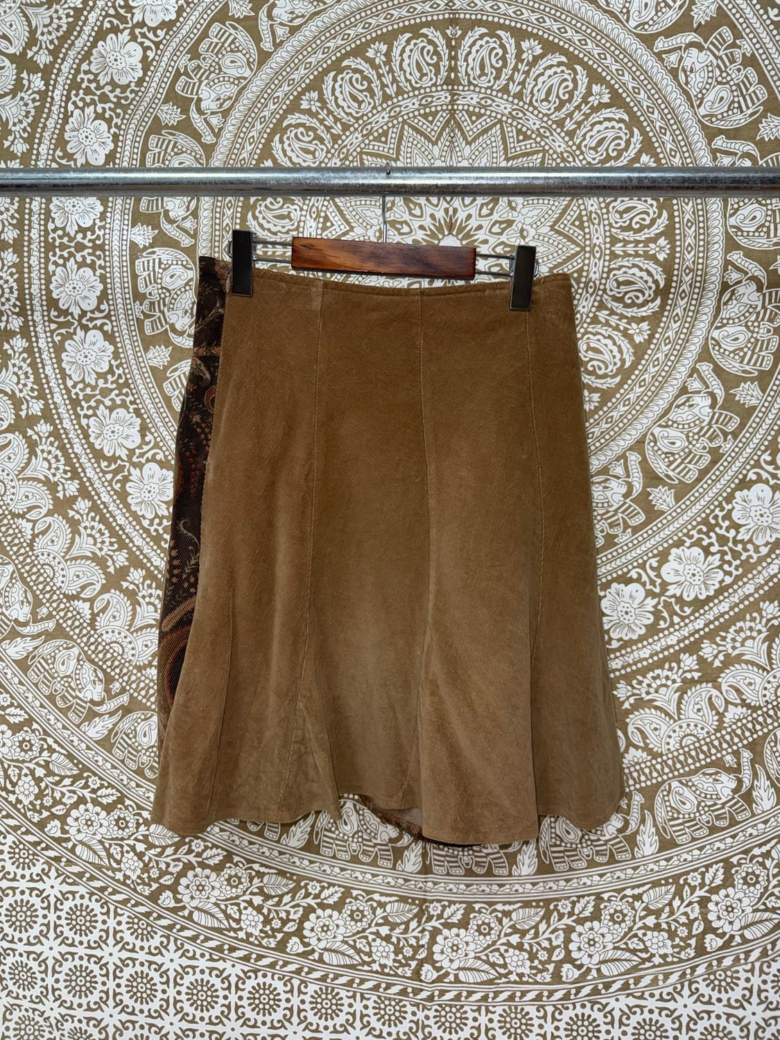 빈티지 여성 코듀로이 페이즐리 미디스커트  상품이미지5