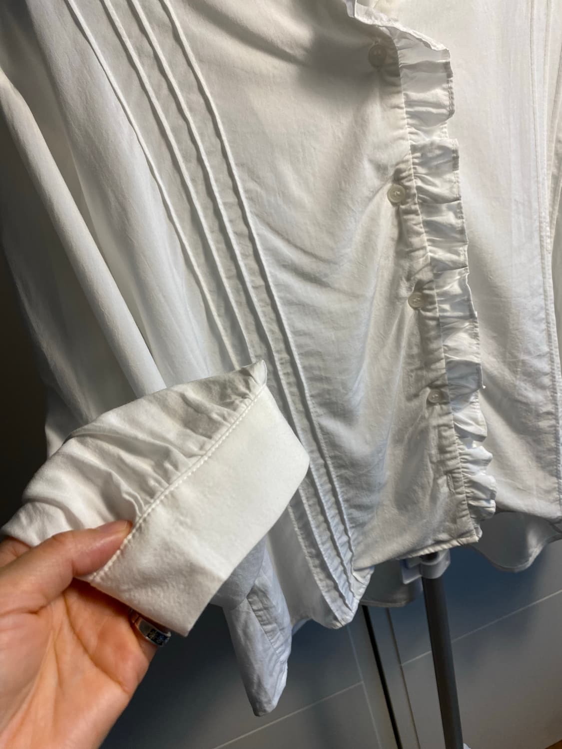 Ordinary 화이트 프릴 블라우스 상품이미지3