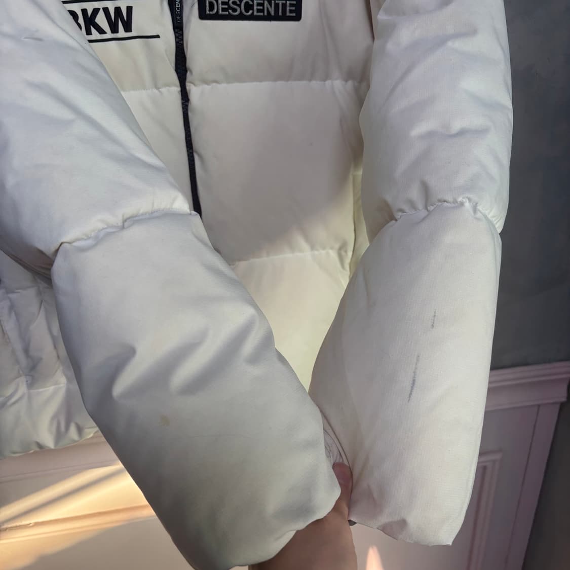 데상트 스위스 스키팀 덕다운 패딩 아이보리 상품이미지6