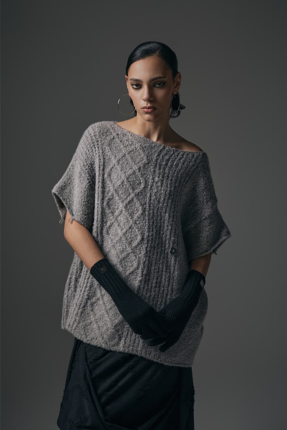 트리밍버드 슬리브 보트넥 니트 상품이미지4