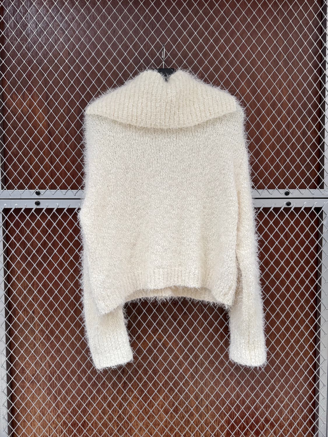 다이애그널 세일러 퍼 니트 가디건 상품이미지7