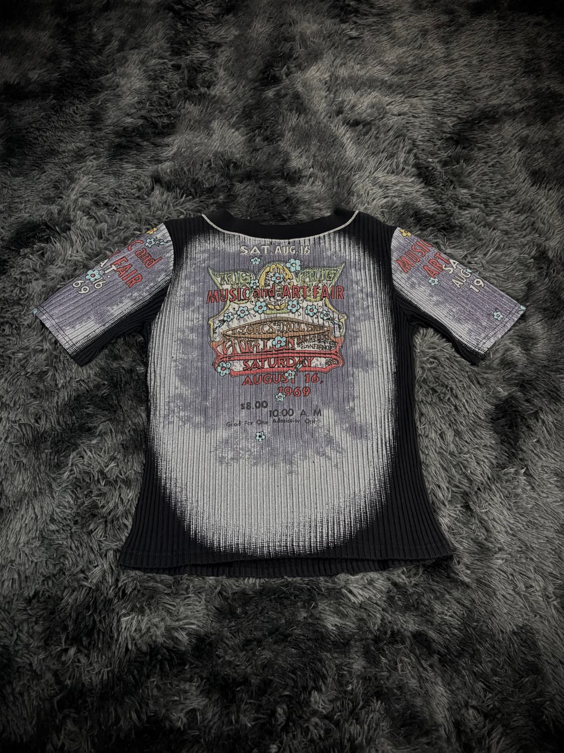 y2k 프린팅 골지 반팔 티셔츠 상품이미지2