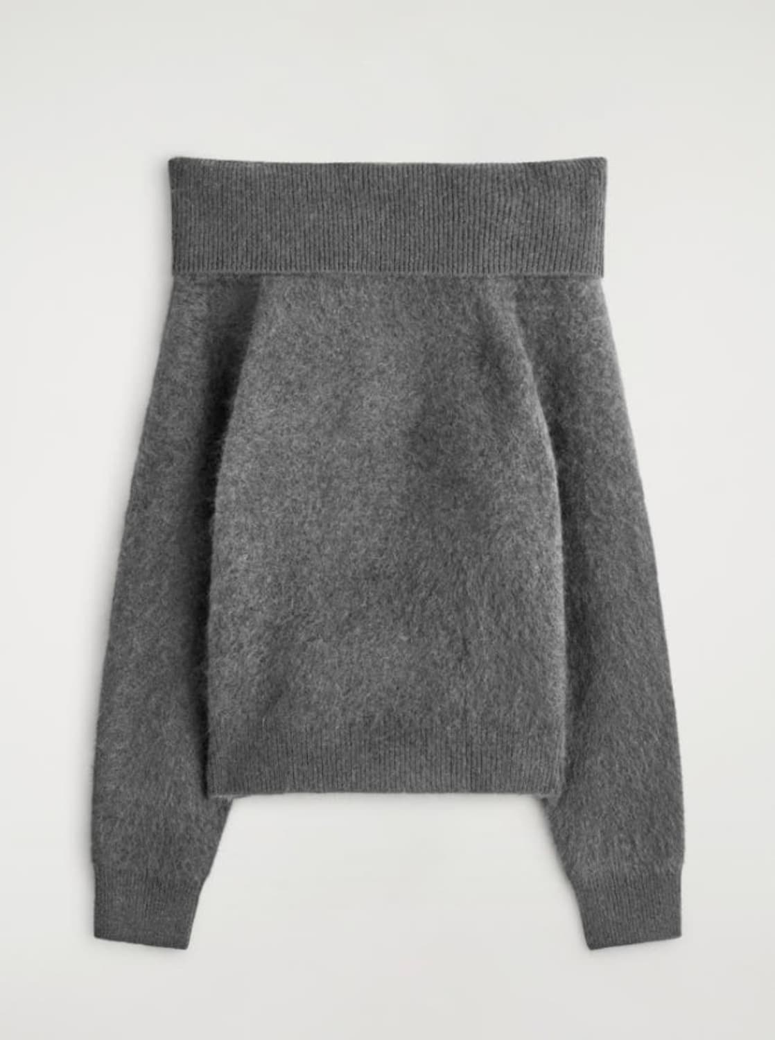 코스 COS 오프숄더 니트 메리노 울 스웨터 S 그레이 상품이미지2