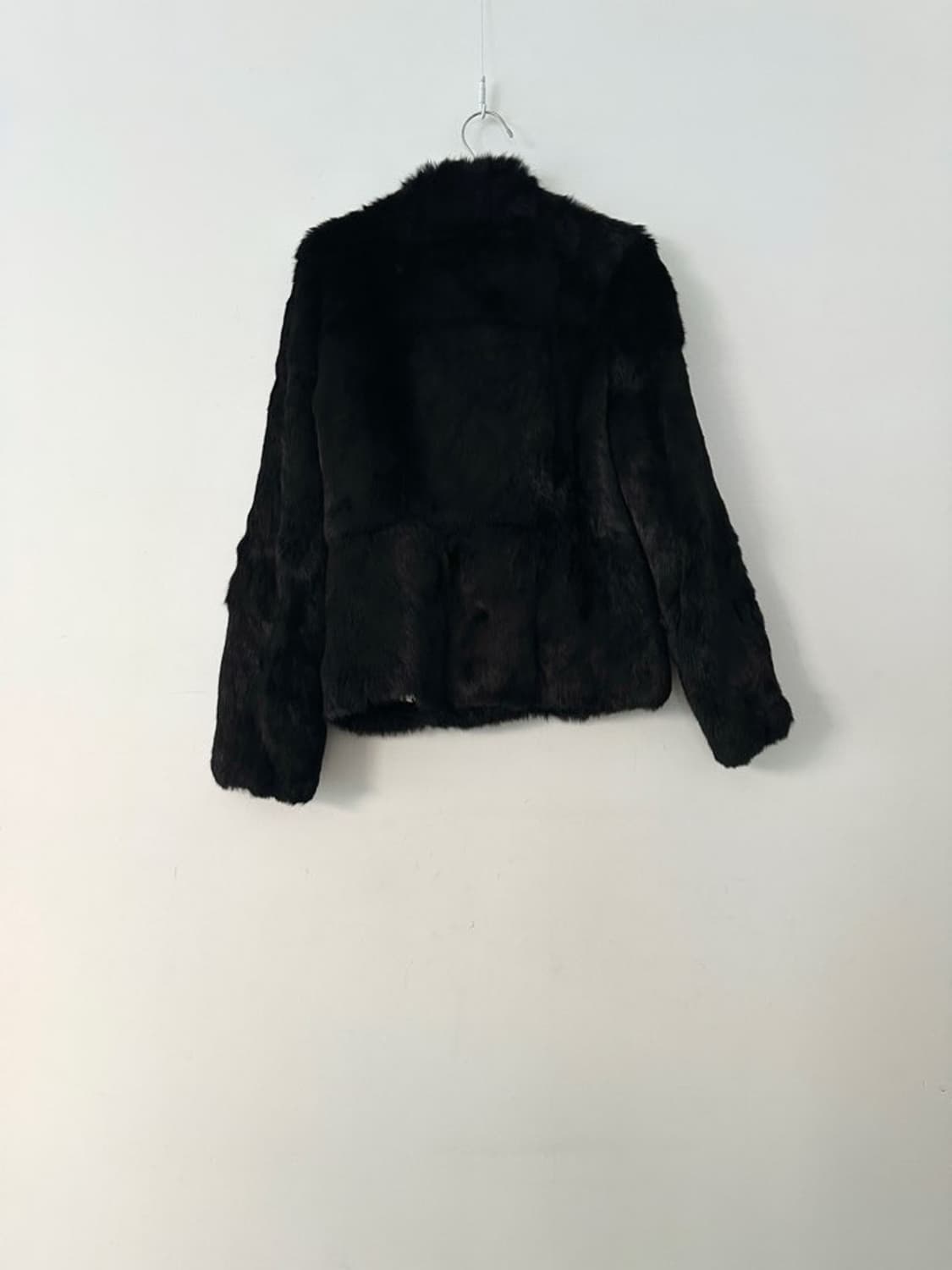 Big button rabbit fur jacket / black 상품이미지4