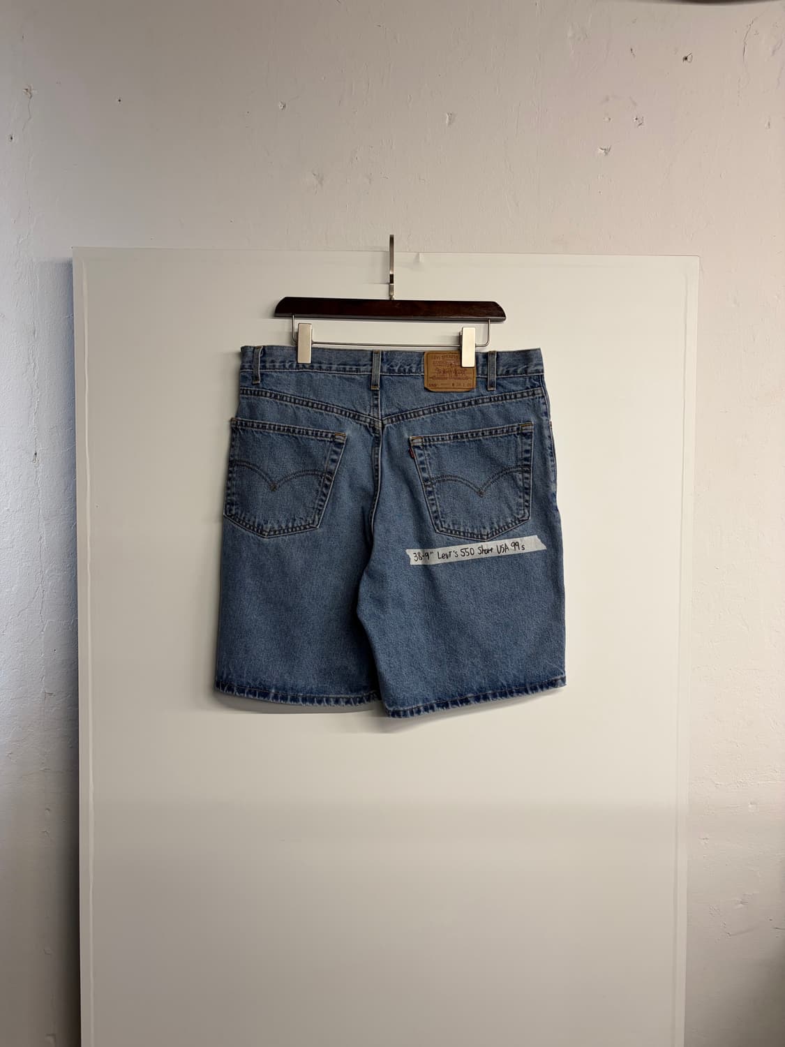 38-9” 리바이스 550 데님 쇼츠 USA 99s 상품이미지2