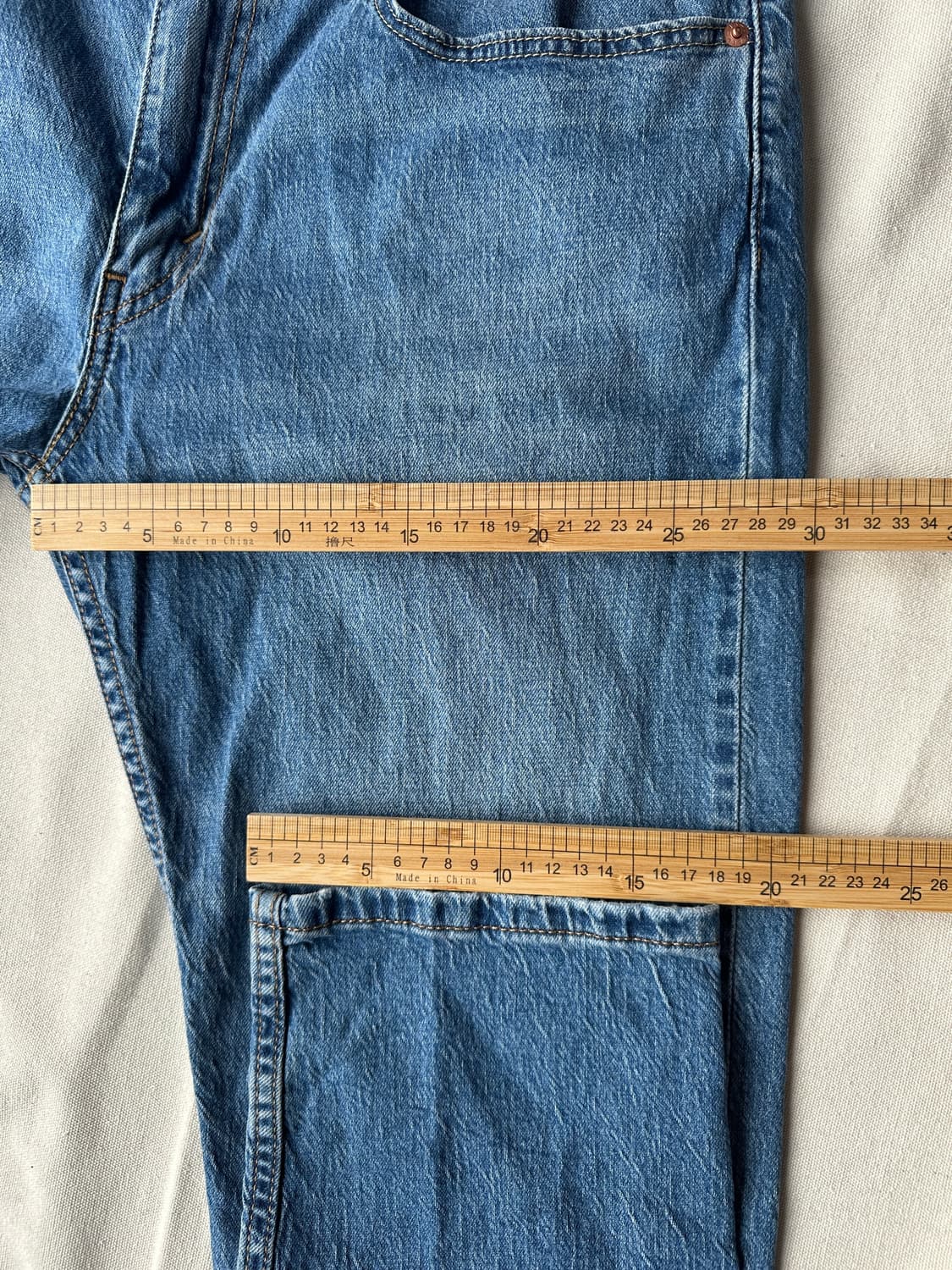 리바이스 502 테이퍼드 데님팬츠 연청 34 상품이미지10