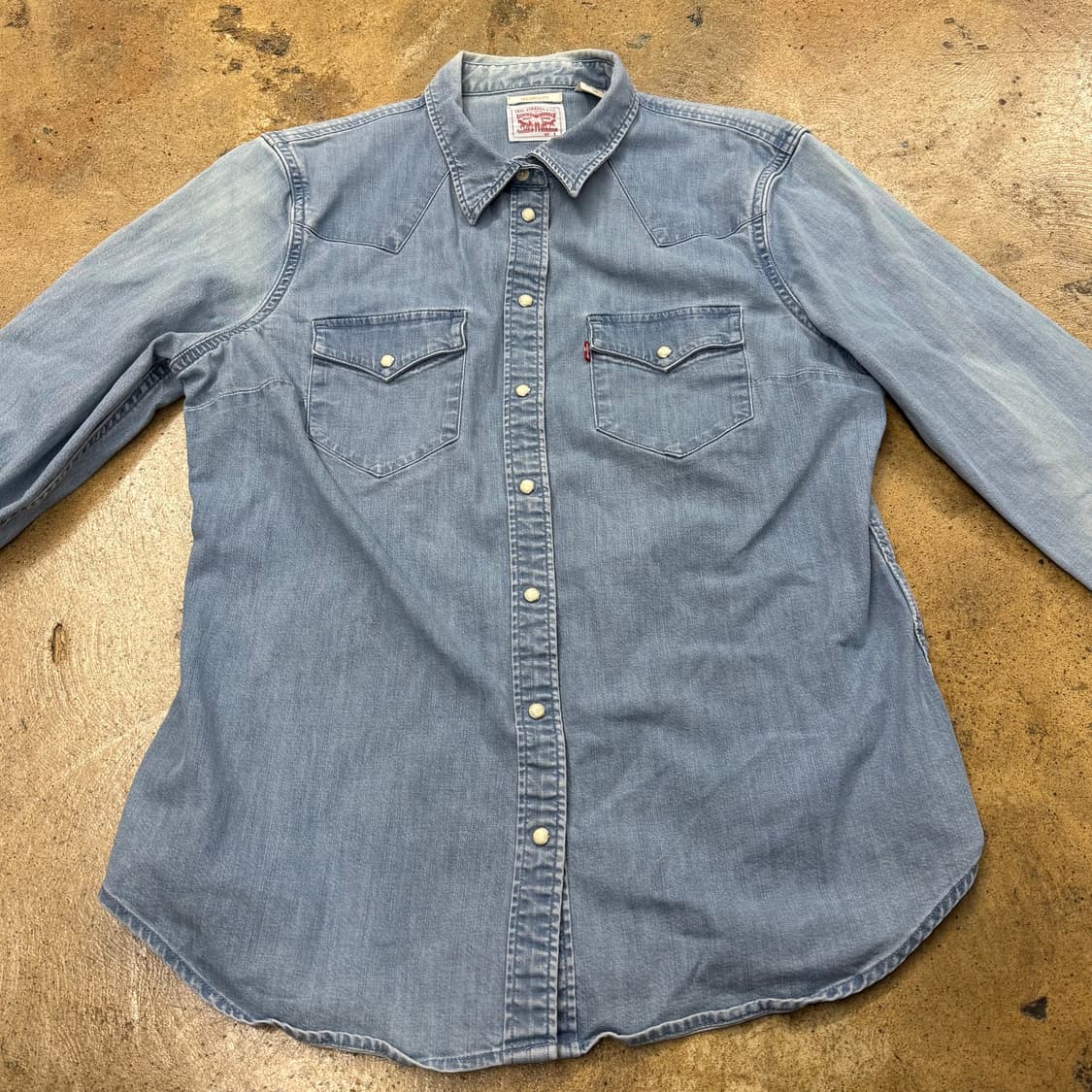 [정품/L] 리바이스 웨스턴 셔츠 데님 긴팔 b19 상품이미지3