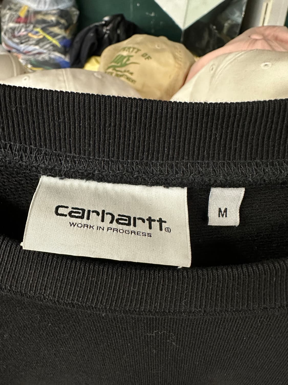 칼하트 WIP 블랙 프린팅 맨투맨 M 상품이미지5