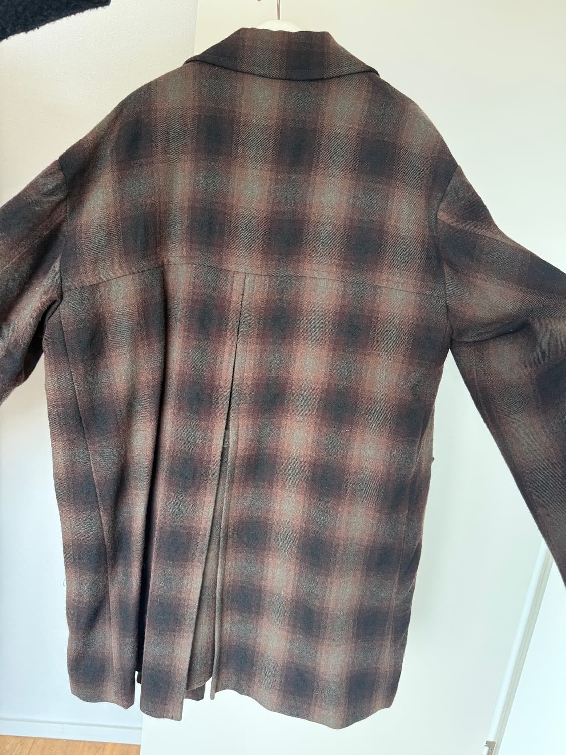 vainl archive 체크 롱 코트 M 상품이미지3