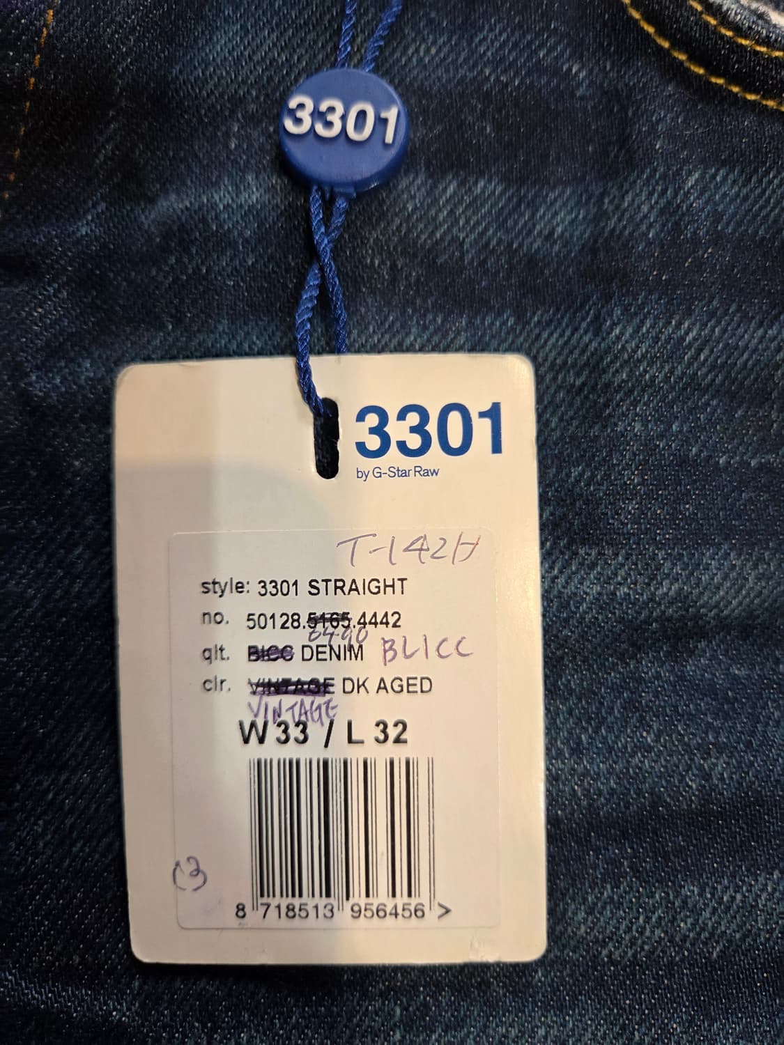 G-Star Raw 3301 데님 청바지(W33/L32) 상품이미지6
