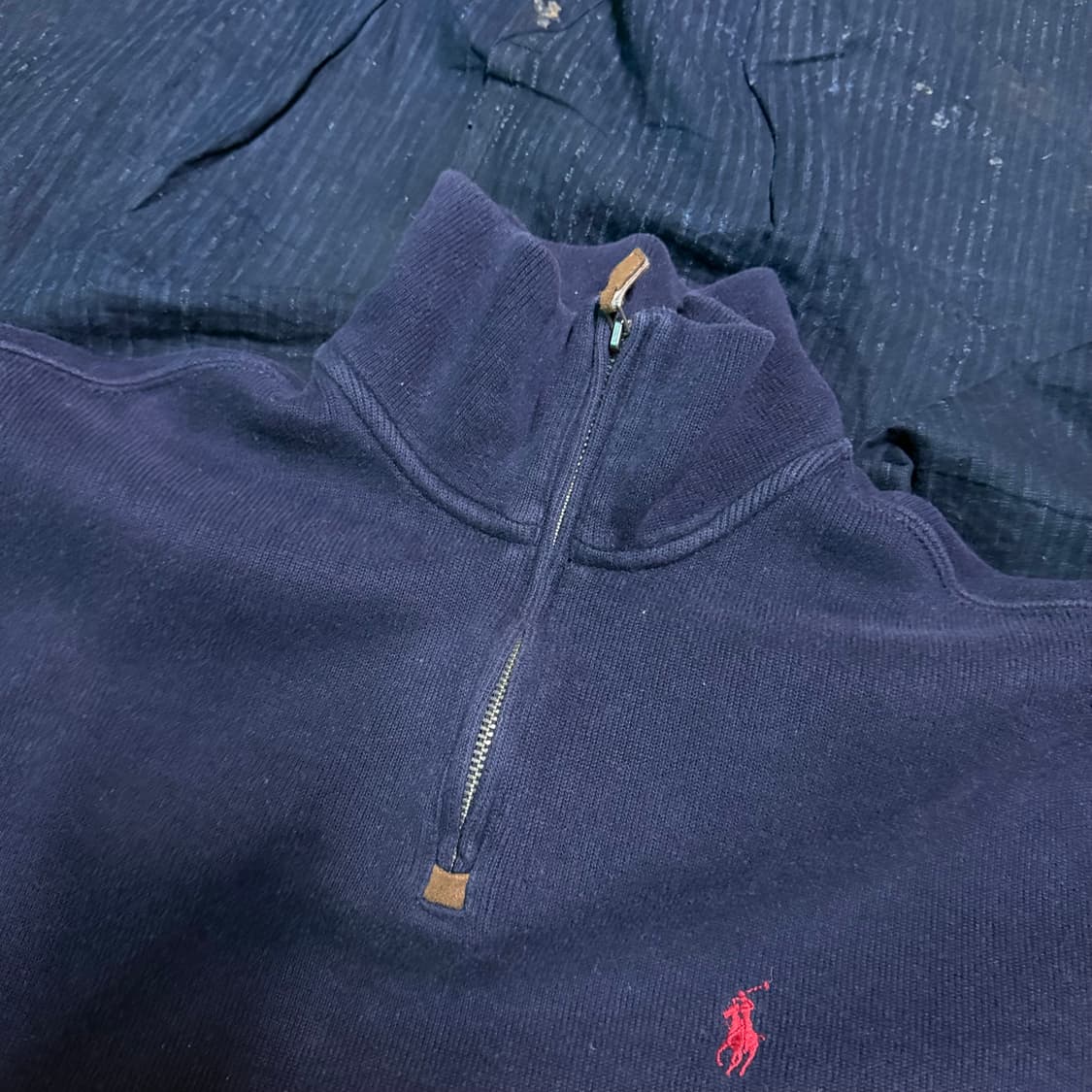 90's 폴로 랄프로렌 쿼터집업 풀오버 M 상품이미지2