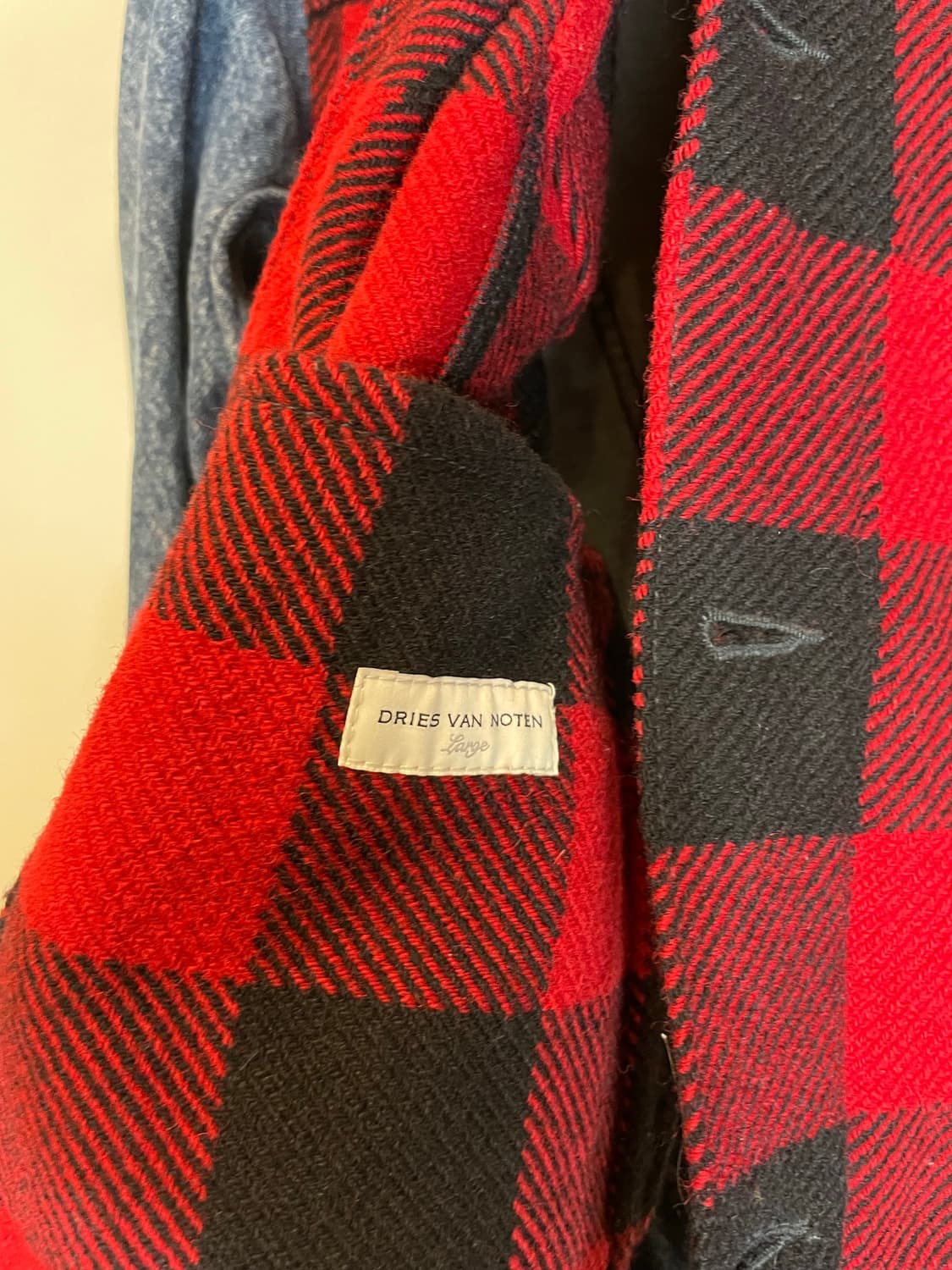 드리스반 노튼 17ss 울 패치워크 데님 자켓 상품이미지4