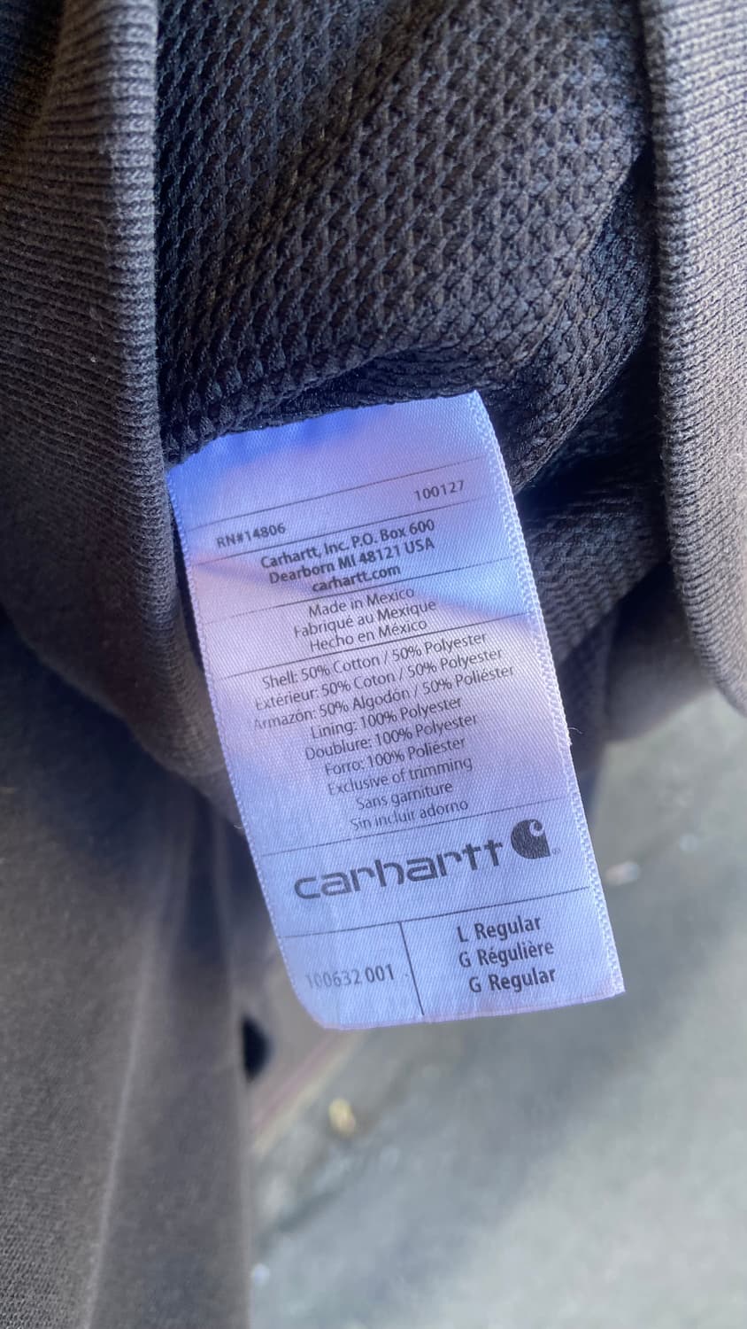 실측 2XL) 칼하트 레인디펜더 선페이드 후드집업 상품이미지6