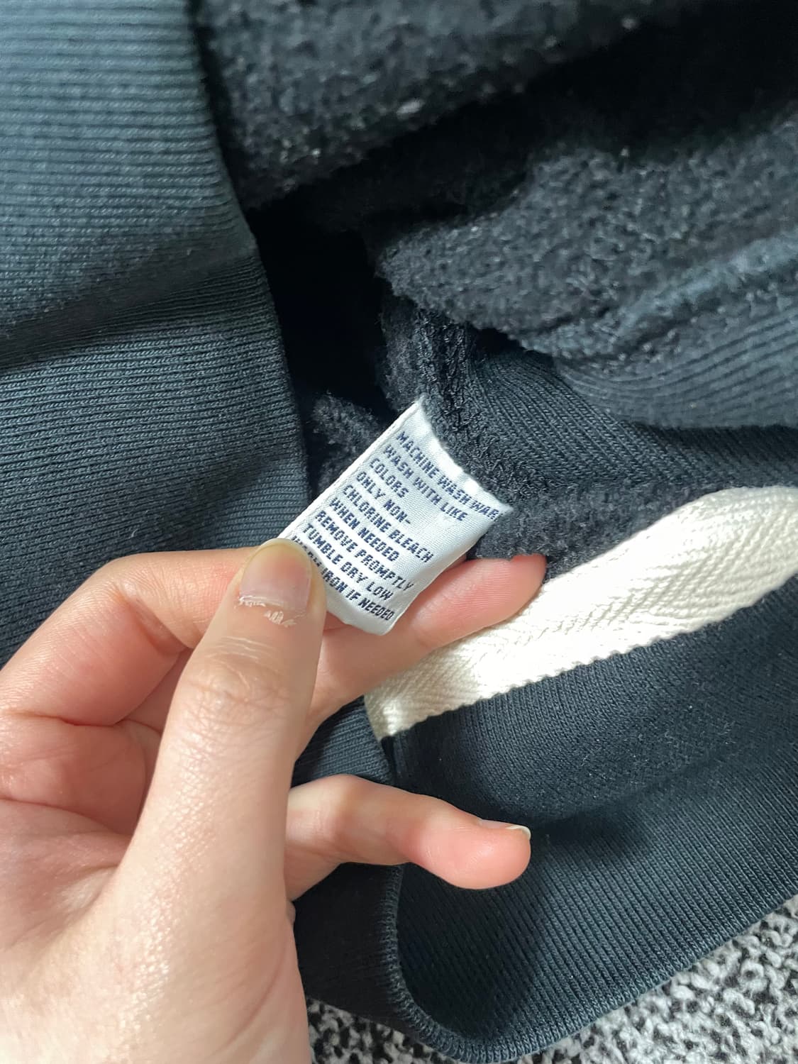 빈티지9. 폴로랄프로렌 코튼 풀집 후드집업 후드 티셔츠 스웻 블랙 상품이미지4